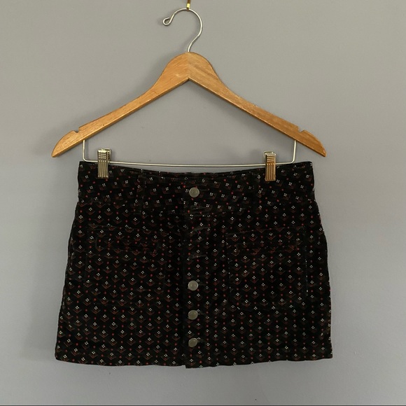 free people geometric print corduroy skirt - Picture 5 of 8